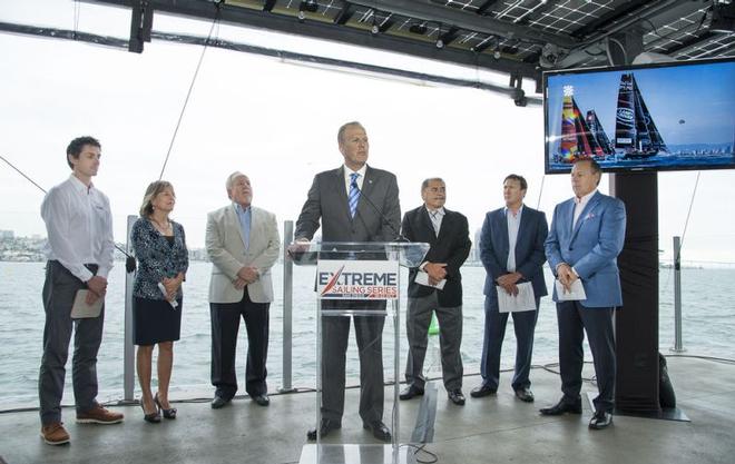San Diego Press Conference – Kevin Faulconer – Extreme Sailing Series ©  Bob Ross